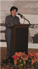 Woman speaking during the dedication