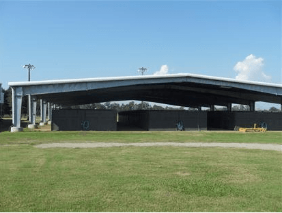 Grass area near arena