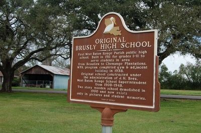 Original Brusly High School Marker